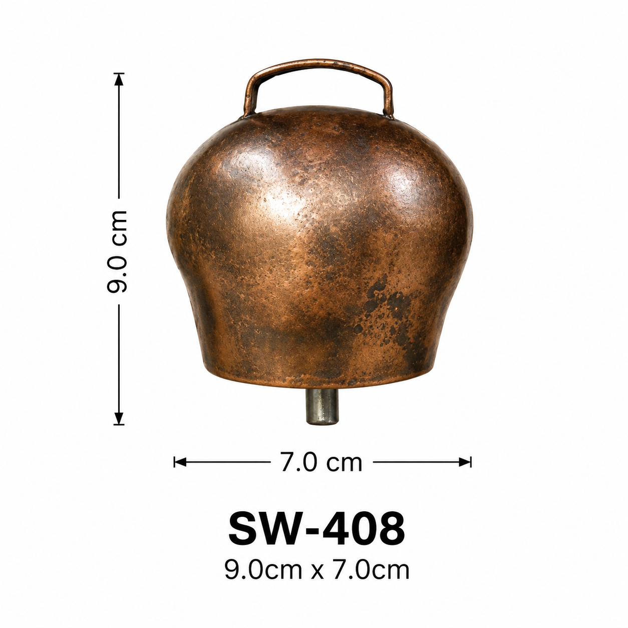 Cow Bells (10) Handmade Steel Cow Bell / Livestock Marker (SW-408, 9.0cm x 7.0cm) - Image 1