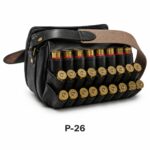 Handmade Leather Multi-Row Shotgun Shell / Ammunition Carry Bag (P-26)