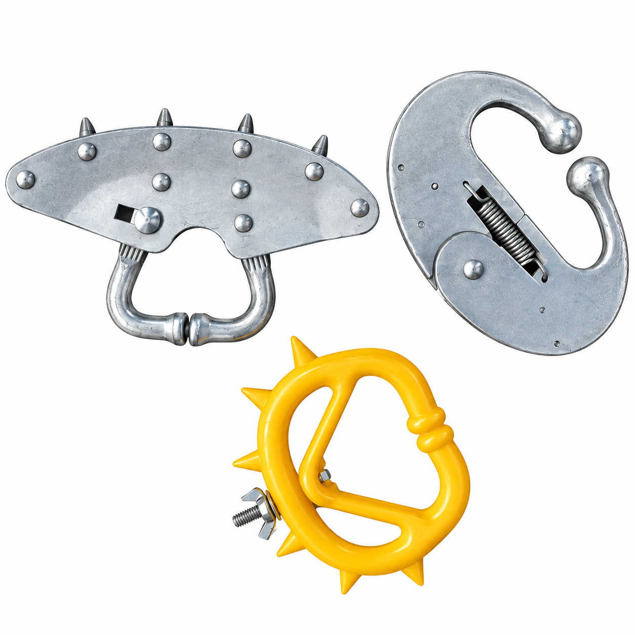 16 Anti-Suck Weaning Calf Nose Rings & Spring-Loaded Bull Nose Lead Clamp Set - Image 1