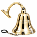 Heavy-Duty Polished Brass Wall-Mounted Farmhouse & Ship Bell