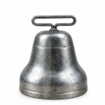 Rustic Antique Pewter/Silver Cast Finish Livestock Cow Bell
