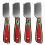 Professional Pet Grooming Fine Stripping Knife Set with Multi-Color Pakkawood Handles