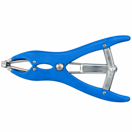 Veterinary Elastrator Pliers / Rubber Ring Castration & Tail Docking Applicator (Blue)