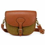 Classic Canvas & Leather Saddle Crossbody Bag