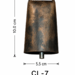 Antique Copper Finish Large Metal Cowbell (Model CL-7)