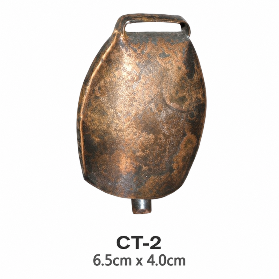 Cow Bells (17) Rustic Antique Bronze Alpine Cowbell (Model CT-2) - Image 1