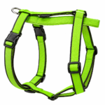 High-Visibility Neon Green Nylon Dog Harness