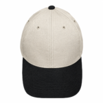 Two-Tone Beige & Black Outdoor Baseball Cap
