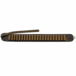 Tactical Olive Canvas & Leather Shotgun Shell Bandolier Belt