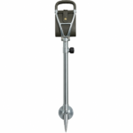 Adjustable Olive Green Leather & Aluminum Shooting Stick Seat