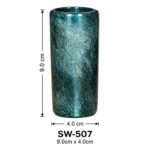 Polished Deep Green Marble Signal Whistle / Barrel Component (Model SW-507)