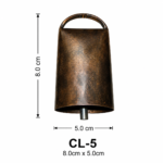 Antique Copper Finish Medium Metal Cowbell (Model CL-5)