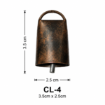 Antique Copper Finish Micro Metal Cowbell (Model CL-4)
