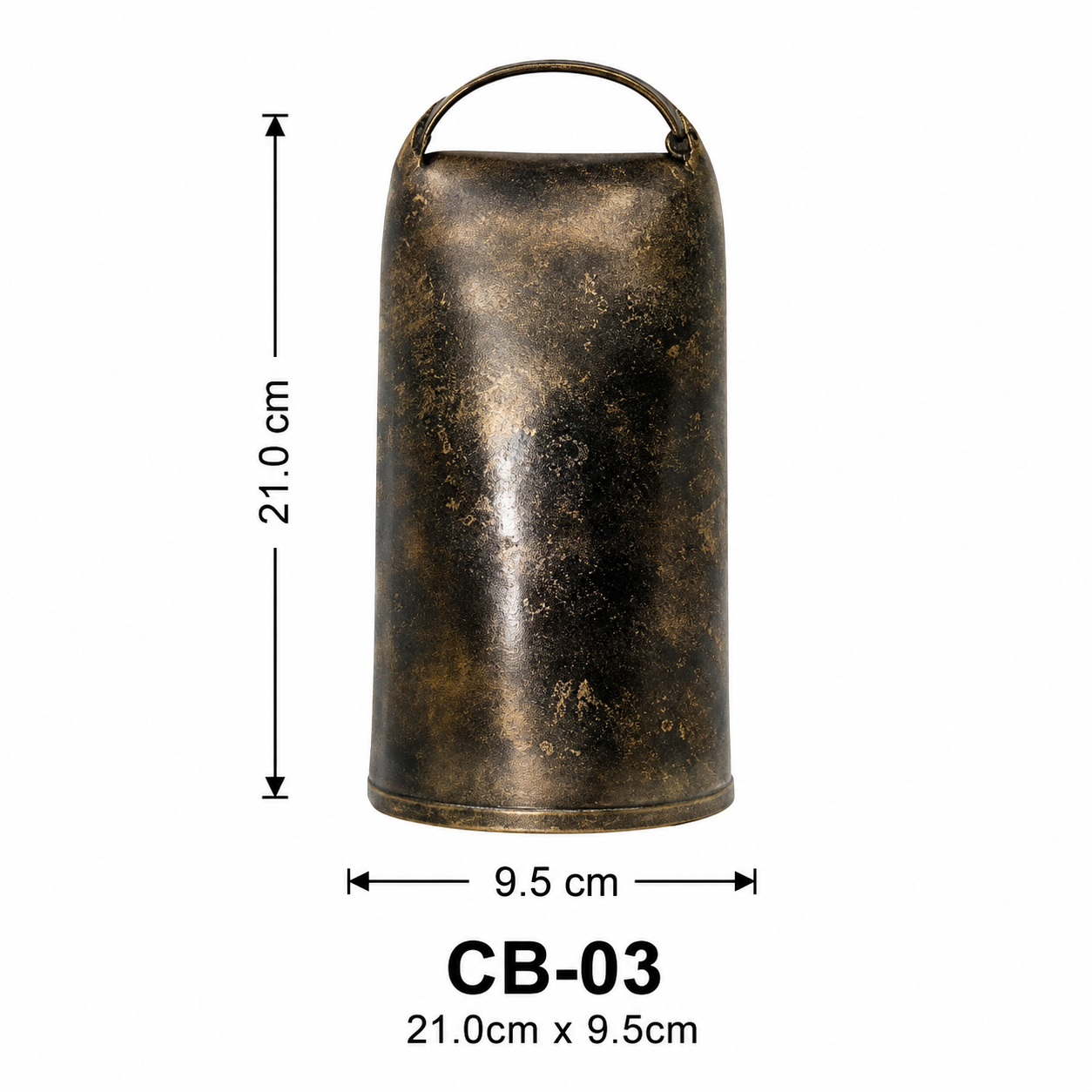 cow bells 20 (17) Antique Copper Finish Large Metal Cowbell (Model CB-03) - Image 1