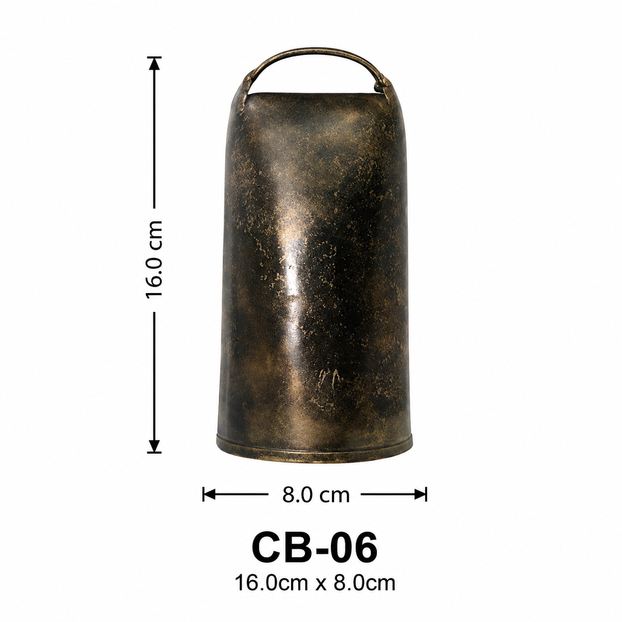 cow bells 20 (20) Antique Copper Finish Large Metal Cowbell (Model CB-06) - Image 1