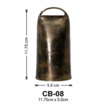 Antique Copper Finish Large Metal Cowbell (Model CB-08)
