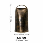 Antique Copper Finish Large Metal Cowbell (Model CB-09)