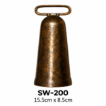 Rustic Antique Bronze Alpine Bell with Wide Strap Loop (Model SW-200)