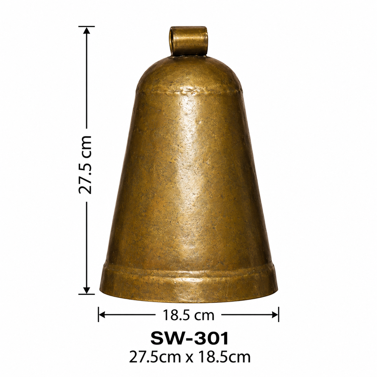 cow bells 20 (30) Antique Brass Finish Large Alpine Bell (Model SW-301) - Image 1