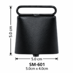 Matte Black Finish Steel Alpine / Cowbell (Model SM-601)