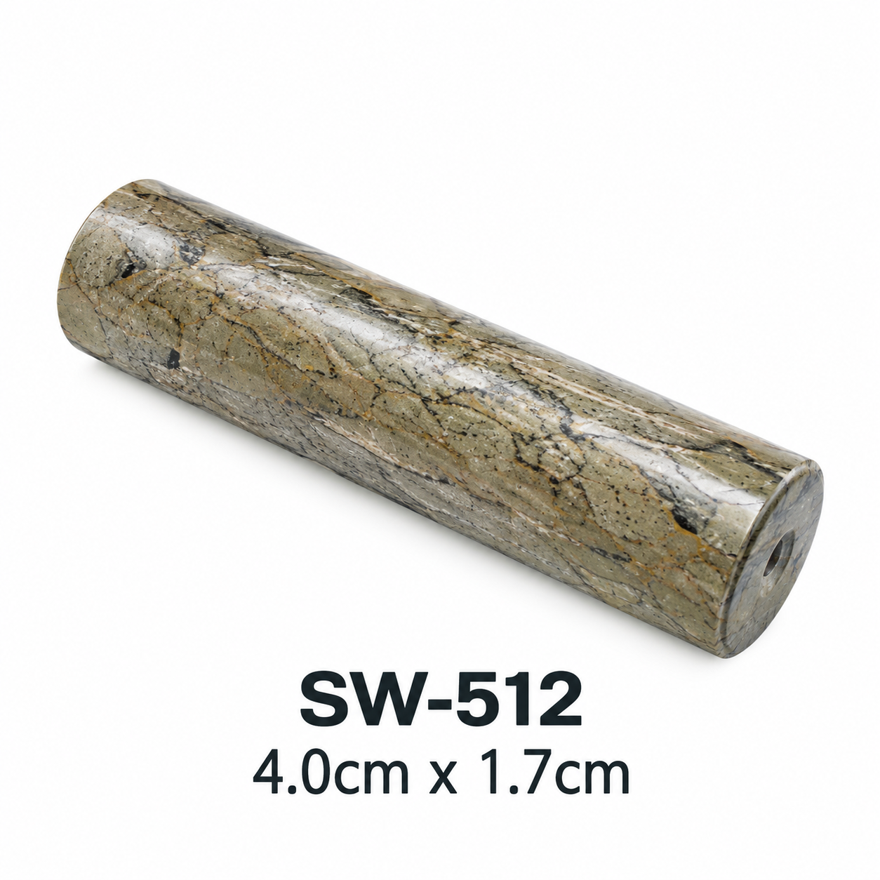 cow bells 20 (36 (3) Cylindrical Natural Marbled Stone Component (Model SW-512) - Image 1