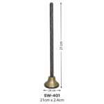 Heavy-Duty Bell Striker / Clapper Rod with Antique Brass Base (Model SW-401)