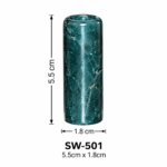 Polished Deep Green Marble Signal Whistle / Barrel Component (Model SW-501)