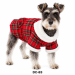 Cozy Red Plaid Dog Winter Coat with Sherpa Collar
